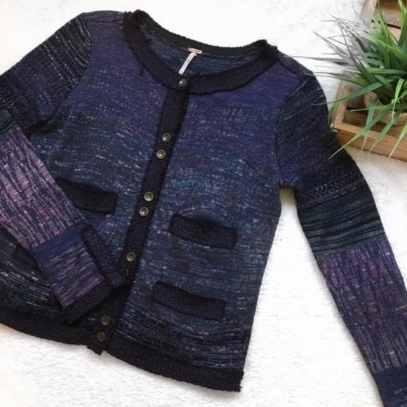 Free People Angora Silk Wool Blend Cardigan Sweater - Picture 7 of 11